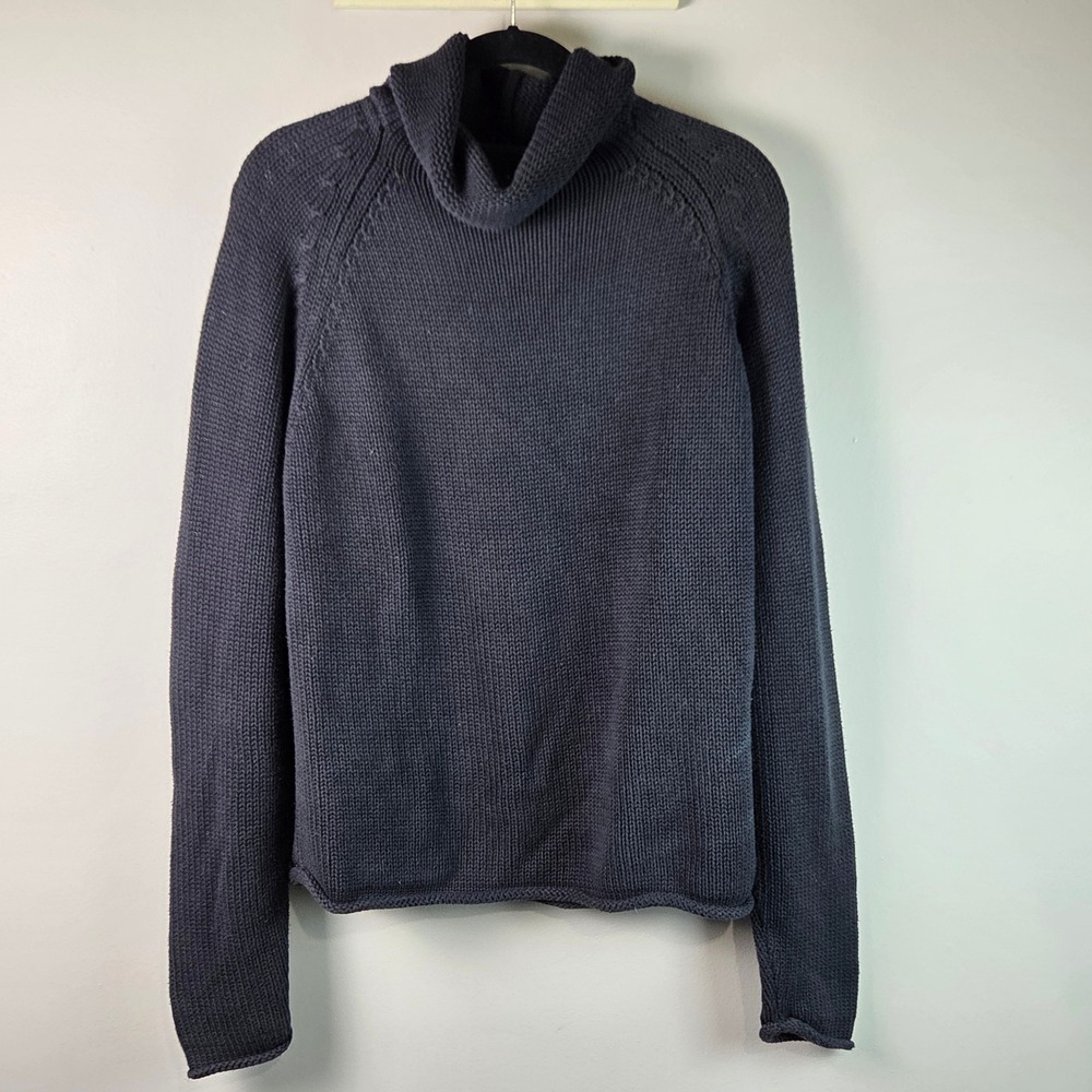 Royal Robbins Cowl Neck Sweater Womens XL Navy Blue Excellent Knit 67156 Gorp